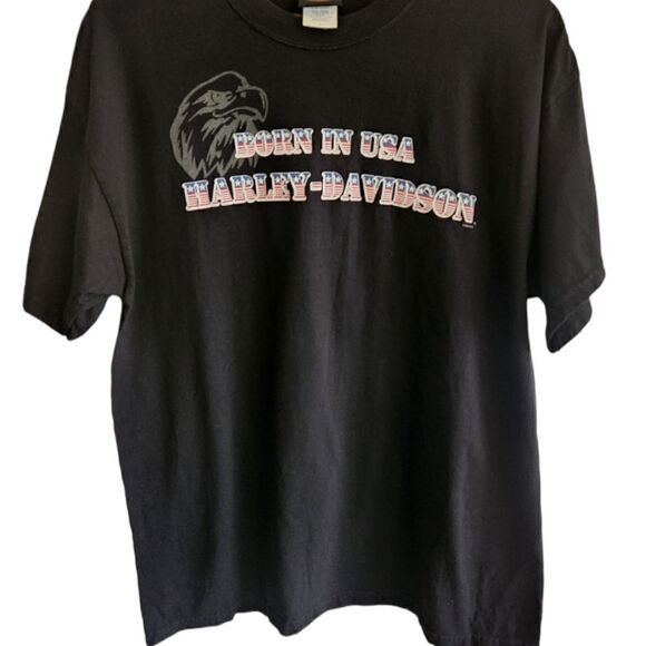 HARLEY Davidson Born in USA Men's Tee Size Large - Picture 2 of 4